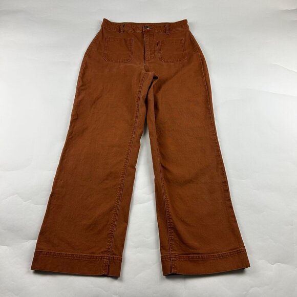 TALL Old Navy Copper Penny Stretch Canvas High Rise Wide Leg Chino 4T - Picture 1 of 6